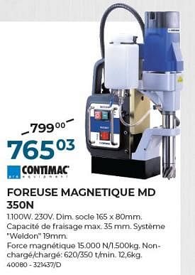 Promoties Contimac foreuse magnetique md 350n - Contimac - Geldig van 22/02/2024 tot 31/03/2024 bij Group Meno