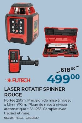 Promotions Futech laser rotatif spinner rouge - Futech - Valide de 22/02/2024 à 31/03/2024 chez Group Meno