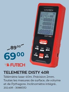 Promotions Futech telemetre disty 40r - Futech - Valide de 22/02/2024 à 31/03/2024 chez Group Meno