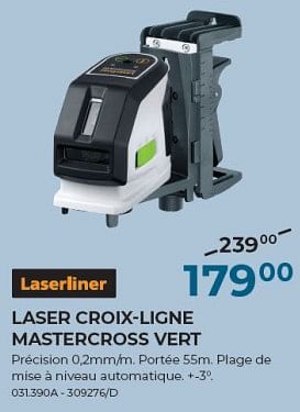 Promotions Laserliner laser croix-ligne mastercross vert - LaserLiner - Valide de 22/02/2024 à 31/03/2024 chez Group Meno