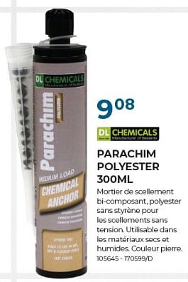 Promoties Parachim polyester - DL Chemicals - Geldig van 22/02/2024 tot 31/03/2024 bij Group Meno