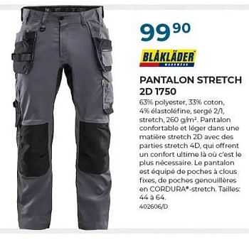Promotions Pantalon stretch 2d 1750 - Blaklader - Valide de 22/02/2024 à 31/03/2024 chez Group Meno