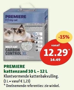 Promoties Premiere kattenzand - Premiere - Geldig van 06/03/2024 tot 11/03/2024 bij Maxi Zoo
