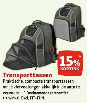 Promoties 15% korting transporttassen - Huismerk - Maxi Zoo - Geldig van 06/03/2024 tot 11/03/2024 bij Maxi Zoo