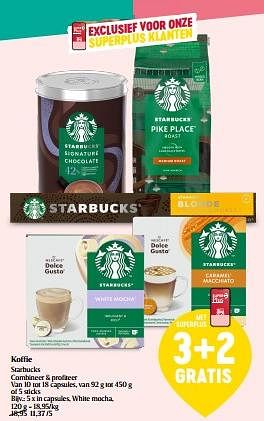 Promoties Koffie starbucks in capsules, white mocha - Starbucks - Geldig van 29/02/2024 tot 06/03/2024 bij Delhaize