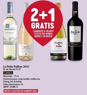 Promoties La petite paillote 2022 île de beauté i.g.p. - Rosé wijnen - Geldig van 29/02/2024 tot 06/03/2024 bij Delhaize
