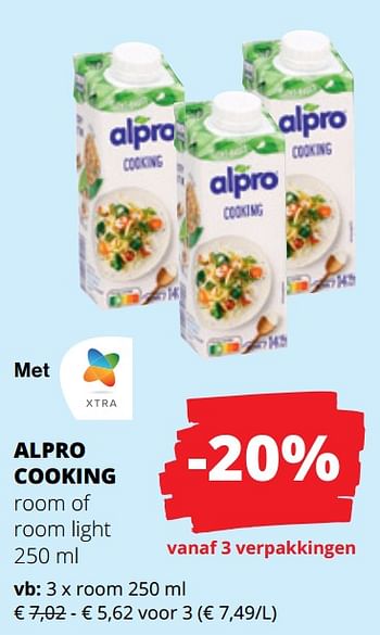 Promoties Alpro cooking room of room light - Alpro - Geldig van 29/02/2024 tot 13/03/2024 bij Spar (Colruytgroup)