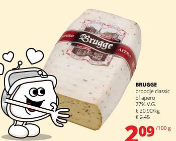 Promoties Brugge broodje classic of apero - Brugge - Geldig van 29/02/2024 tot 13/03/2024 bij Spar (Colruytgroup)