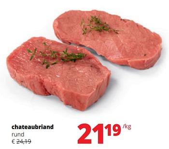 Promoties Chateaubriand rund - Huismerk - Spar Retail - Geldig van 29/02/2024 tot 13/03/2024 bij Spar (Colruytgroup)