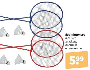 Promoties Badmintonset - Huismerk - Wibra - Geldig van 26/02/2024 tot 10/03/2024 bij Wibra