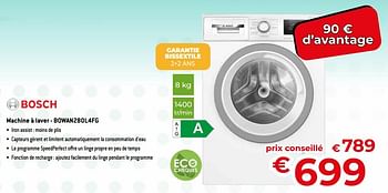 Promotions Bosch machine à laver - bowan280l4fg - Bosch - Valide de 26/02/2024 à 31/03/2024 chez Exellent