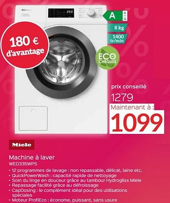 Promotions Miele machine à laver wed335wps - Miele - Valide de 26/02/2024 à 31/03/2024 chez Selexion