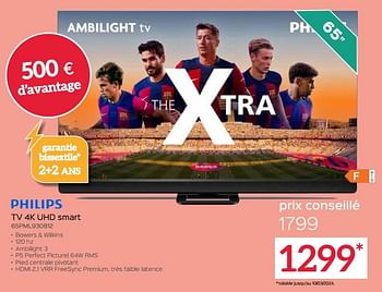 Promoties Philips tv 4k uhd smart 65pml930812 - Philips - Geldig van 26/02/2024 tot 31/03/2024 bij Selexion