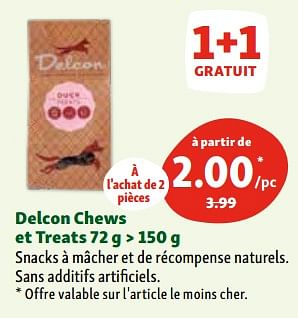 Promotions Delcon chews et treats - Delcon - Valide de 06/03/2024 à 11/03/2024 chez Maxi Zoo