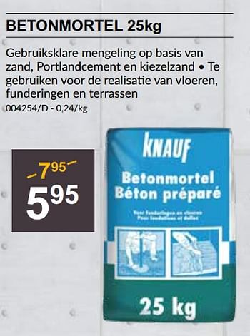 Promoties Betonmortel - Knauf - Geldig van 29/02/2024 tot 18/03/2024 bij HandyHome