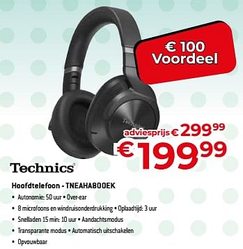 Promotions Hoofdtelefoon - tneaha800ek - Technics - Valide de 25/02/2024 à 31/03/2024 chez Auva