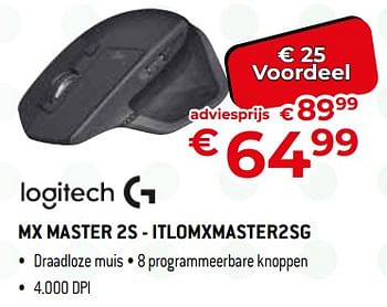 Promoties Mx master 2s - itlomxmaster2sg - Logitech - Geldig van 25/02/2024 tot 31/03/2024 bij Auva