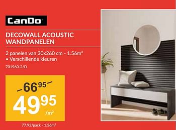 Promoties Decowall acoustic wandpanelen - CanDo - Geldig van 29/02/2024 tot 18/03/2024 bij HandyHome