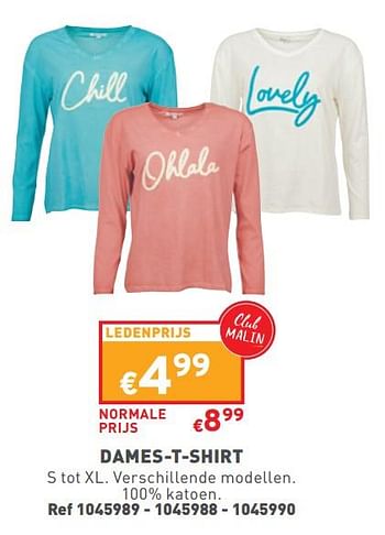 Promoties Dames-t-shirt - Huismerk - Trafic  - Geldig van 28/02/2024 tot 04/03/2024 bij Trafic