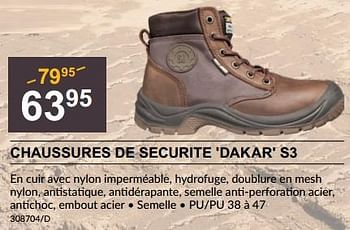 Promotions Chaussures de securite dakar s3 - Safety Jogger - Valide de 29/02/2024 à 18/03/2024 chez HandyHome