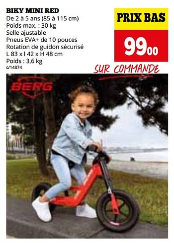 Promotions Biky mini red - Berg - Valide de 04/03/2024 à 31/03/2024 chez Dema