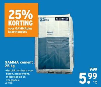 Promoties Gamma cement - Gamma - Geldig van 28/02/2024 tot 05/03/2024 bij Gamma