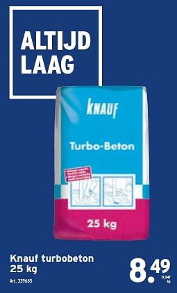 Promoties Knauf turbobeton - Knauf - Geldig van 28/02/2024 tot 05/03/2024 bij Gamma