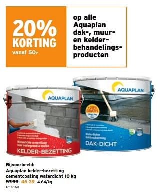 Promoties Aquaplan kelder-bezetting cementcoating waterdicht - Aquaplan - Geldig van 28/02/2024 tot 05/03/2024 bij Gamma