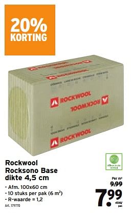 Promoties Rockwool rocksono base - Rockwool - Geldig van 28/02/2024 tot 05/03/2024 bij Gamma