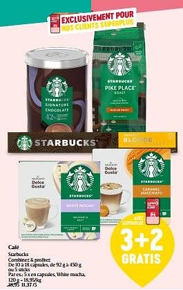 Promotions Café starbucks en capsules, white mocha - Starbucks - Valide de 29/02/2024 à 06/03/2024 chez Delhaize