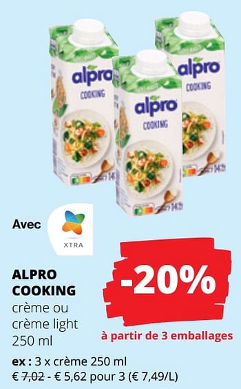 Promoties Alpro cooking crème ou crème light - Alpro - Geldig van 29/02/2024 tot 13/03/2024 bij Spar (Colruytgroup)