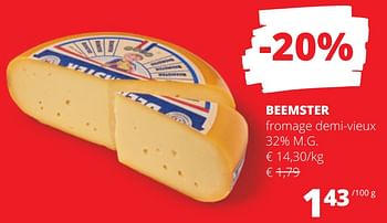 Promoties Beemster fromage demi-vieux - Beemster - Geldig van 29/02/2024 tot 13/03/2024 bij Spar (Colruytgroup)