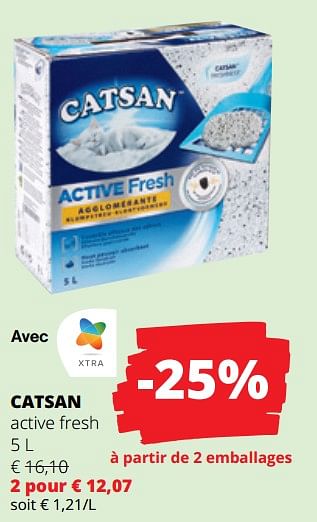 Promoties Catsan active fresh - Catsan - Geldig van 29/02/2024 tot 13/03/2024 bij Spar (Colruytgroup)