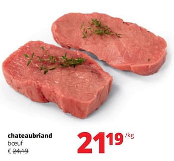 Promoties Chateaubriand boeuf - Huismerk - Spar Retail - Geldig van 29/02/2024 tot 13/03/2024 bij Spar (Colruytgroup)