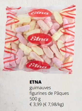 Promotions Etna guimauves figurines de pâques - Etna - Valide de 29/02/2024 à 13/03/2024 chez Spar (Colruytgroup)