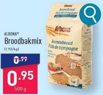 Promoties Broodbakmix - ALBONA - Geldig van 04/03/2024 tot 10/03/2024 bij Aldi