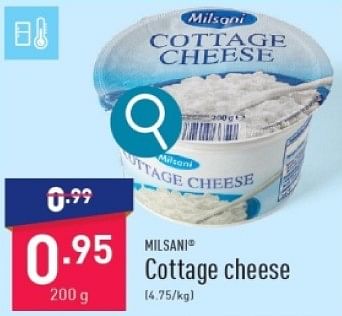 Promoties Cottage cheese - Milsani - Geldig van 04/03/2024 tot 10/03/2024 bij Aldi