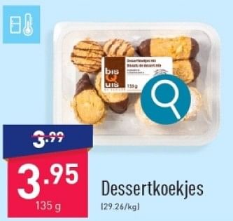 Promoties Dessertkoekjes - Huismerk - Aldi - Geldig van 04/03/2024 tot 10/03/2024 bij Aldi