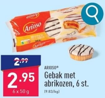Promoties Gebak met abrikozen - Arioso - Geldig van 04/03/2024 tot 10/03/2024 bij Aldi
