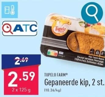 Promoties Gepaneerde kip - TUPELO FARM - Geldig van 04/03/2024 tot 10/03/2024 bij Aldi