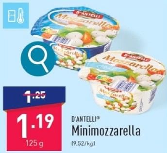 Promoties Minimozzarella - D'Antelli - Geldig van 04/03/2024 tot 10/03/2024 bij Aldi
