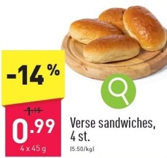 Promoties Verse sandwiches - Huismerk - Aldi - Geldig van 04/03/2024 tot 10/03/2024 bij Aldi