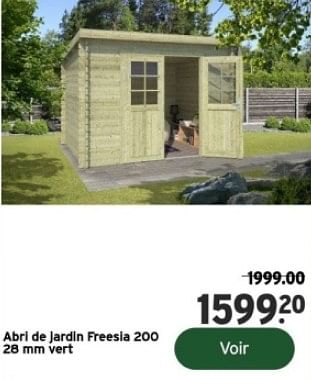 Promotions Abri de jardin freesia 200 vert - Produit maison - Gamma - Valide de 14/02/2024 à 31/12/2024 chez Gamma