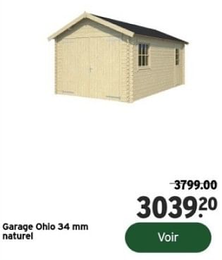 Promotions Garage ohlo naturel - Produit maison - Gamma - Valide de 14/02/2024 à 31/12/2024 chez Gamma