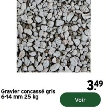 Promoties Gravier concassé gris - Huismerk - Gamma - Geldig van 14/02/2024 tot 31/12/2024 bij Gamma