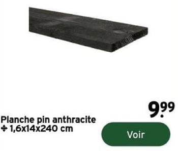 Promotions Planche pin anthracite - Produit maison - Gamma - Valide de 14/02/2024 à 31/12/2024 chez Gamma