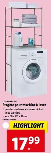 Promotions Étagère pour machine à laver - Livarno - Valide de 06/03/2024 à 12/03/2024 chez Lidl