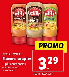 Promotions Flacons souples - Devos Lemmens - Valide de 06/03/2024 à 12/03/2024 chez Lidl