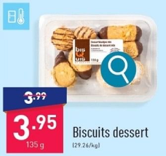 Promotions Biscuits dessert - Produit maison - Aldi - Valide de 04/03/2024 à 10/03/2024 chez Aldi