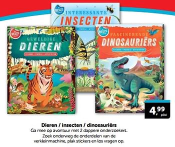 Promoties Dieren - insecten - dinosauriërs - Huismerk - Boekenvoordeel - Geldig van 02/03/2024 tot 10/03/2024 bij BoekenVoordeel
